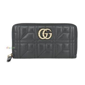 Gucci GG Marmont Pearl Apollo Zip Around Wallet